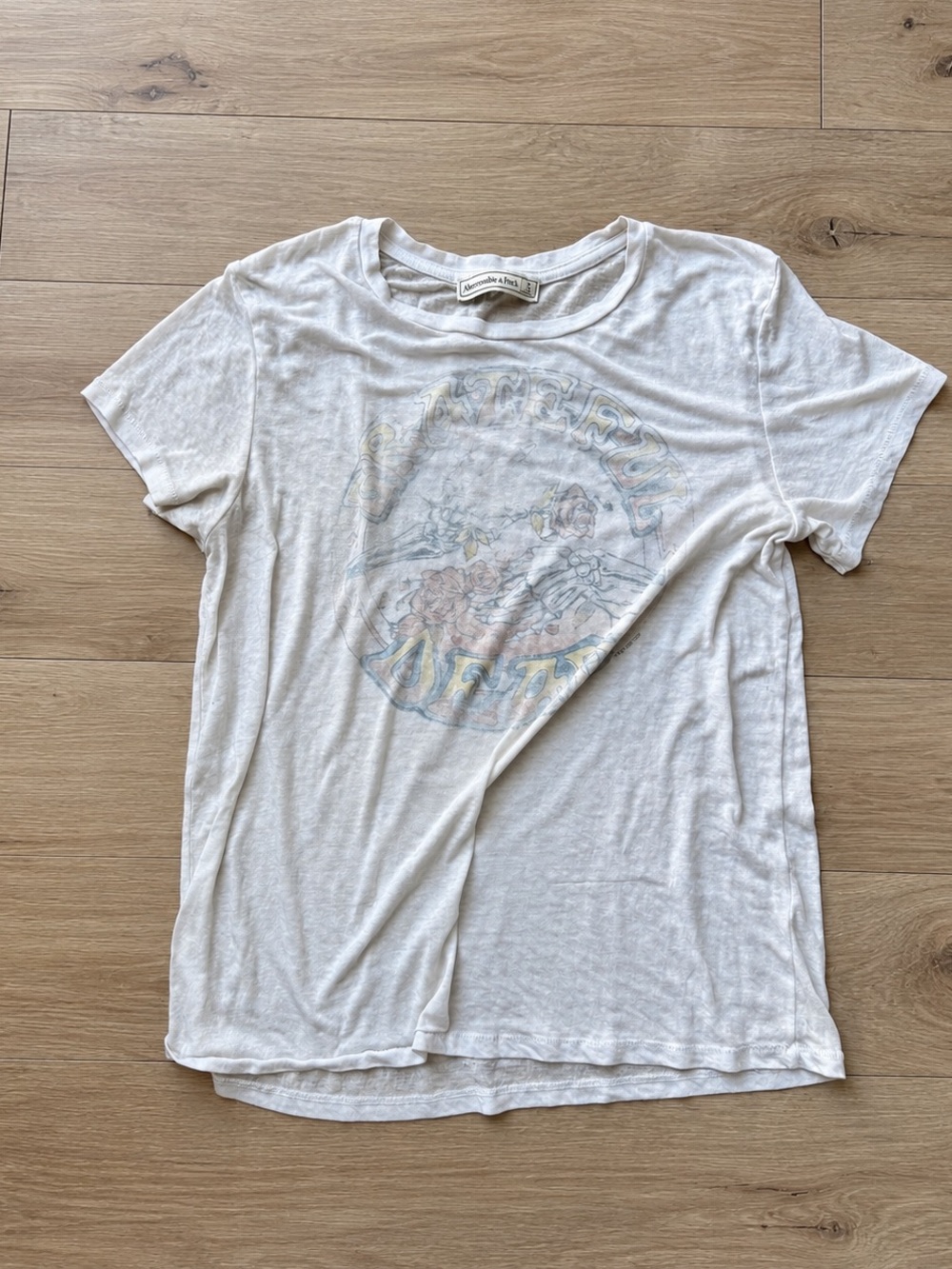 Abercrombie & Fitch Grateful Dead Tee S 2017 Tissue Thin Faded Graphic